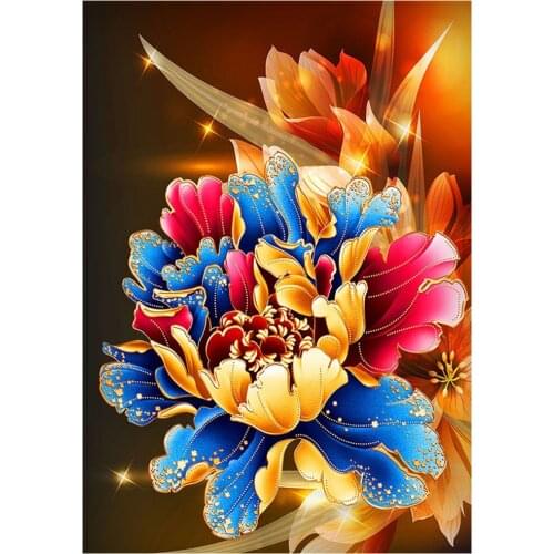 Elegant flower pattern 5D DIY full diamond cross stitch diamond mosaic home decoration