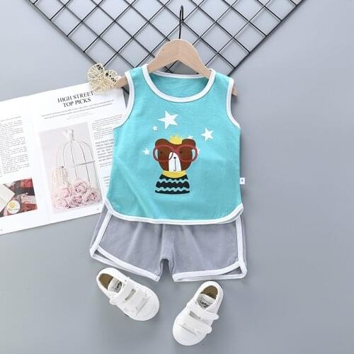 New Summer Casual Children Sets Boys Girls T-Shirt+Pants Toddler Boys T Shirts Sets Kids Clothes Roupas Infantis Menina 18M-7Y