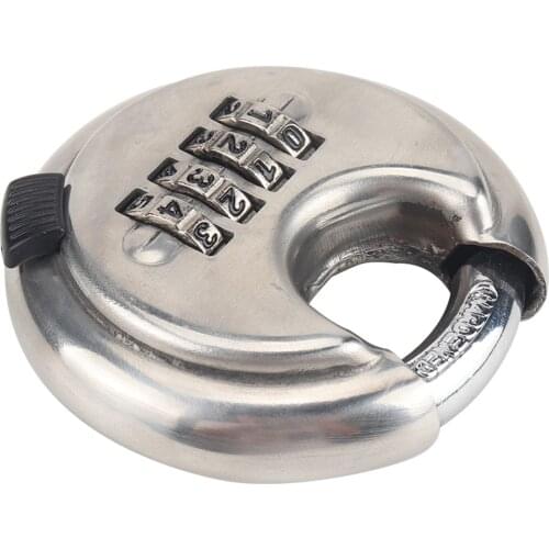 Combination Disc Padlock Easily Installation Personal Car Stainless Steel 4 Digit 70mm Elements for Trailer Storage Unit