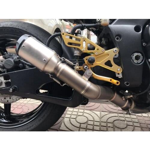 Exhaust Set for Yamaha R1 YZF-R1 2009-2014 Motorcycle Mid 51 mm Exhaust Muffler Pipe with Removable Db Killer Slip On