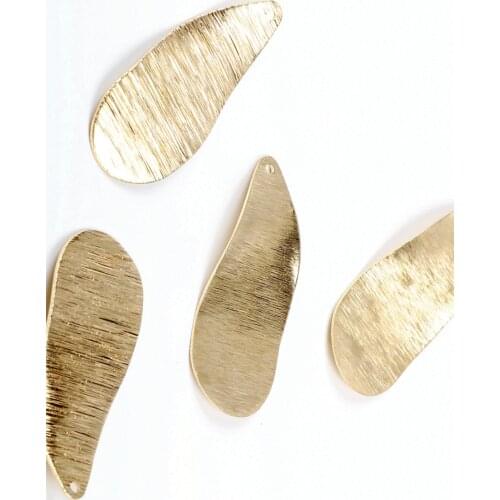 Brass Drops Charms, Textured Raw Brass Earrings Findings,Raw Brass Textured Pendant,Geometry Earrings Brass Charm,38X16mm-RB1034