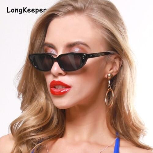 Vintage Orange Cat Eye Sunglasses Women 2020 Fashion Brand Designer Small Cateye Sun Glasses Ladies Black Eyewear Shades UV400