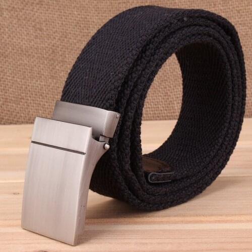Belt male automatic buckle canvas simple wild belt male youth canvas light body student trend street canvas female