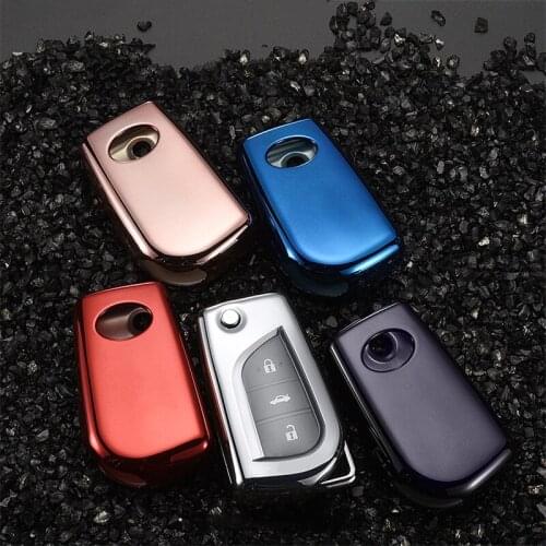 New Hard TPU Car Key Case Full Cover Shell For Toyota Auris Corolla Avensis Verso Yaris Aygo Scion TC IM 2015 2016 Accessories