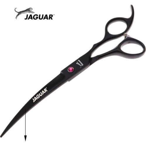 Pet Scissors 7" Downward Curved Pet Grooming Scissors Professional Black Shears Barber Using Dogs & Cats