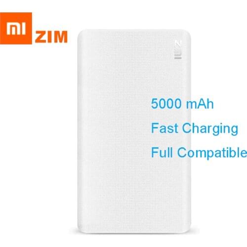 Xiaomi Original ZMI 5000mAh Power Bank External Battery Portable Charging Two-way Quick QC2 Power Bank for smart phone Dropship