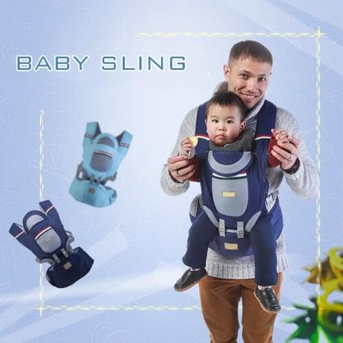 Baby Wrap Carrier Breathable Kangaroo Hipseat Newborn Portable Infant Sling Wrap Front-worn Breathable Shoulder-strap