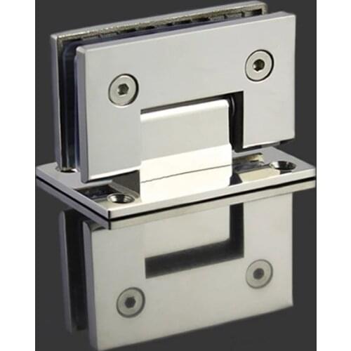 304 stainless steel 5 cm precision casting bathroom glass folding shower room 90 degree two way hinge (H-001)