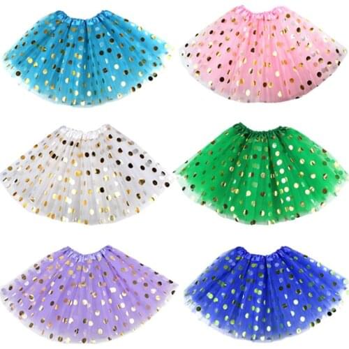 European And American Girls Bronzing Mesh Tutu Skirt Explosion Models Big Polka Dot Sequin Dance Dress