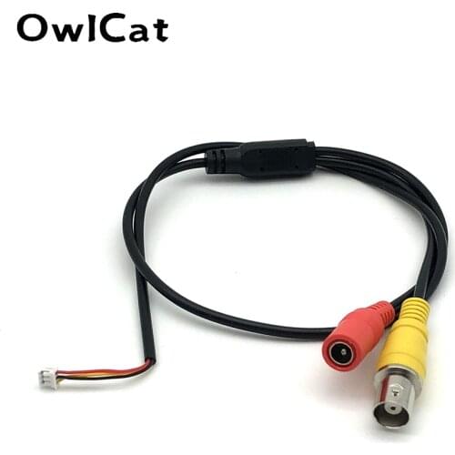 CCTV Camera Cable Connector 3 PINS Video Surveillance Analog AHD Camera BNC Video and DC Power Connector