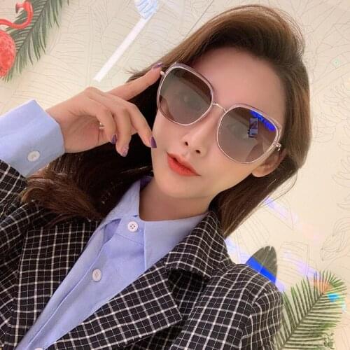 New Fashion Polarized Butterfly Sunglasses Women Trend Big Metal Frame Anti Driving Gradient Sun Glasses Pink Gafas De Sol Uv400