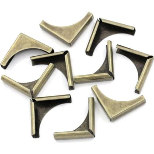 Iron Based Alloy Book Corner Protectors Scrapbooking Albums Menus Folders Antique Bronze 28mm x 20mm(1 1/8"x 6/8"), 100 PCs