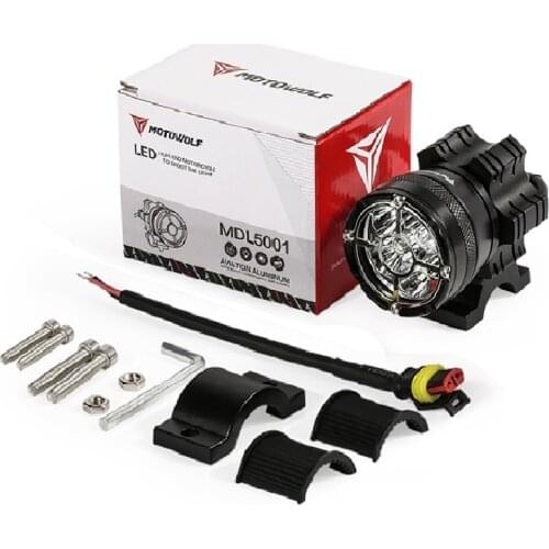 6/9 beads Led motorcycle headlight all aluminum housing lamps powerful flash motocross spotlight for motorcycle travel