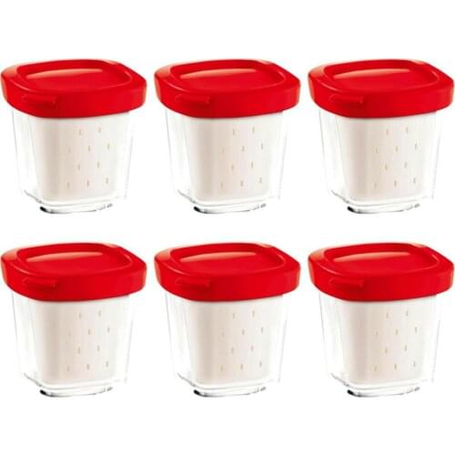 Tefal Moulinex set 6x glass jars yogurth yogurt maker Multi Delices YG65 CuCo