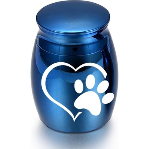 Cremation Urn Metal Aluminum Alloy Jar Human/Pet Ashes Memorial Love Dog Claw 5 Colors Available