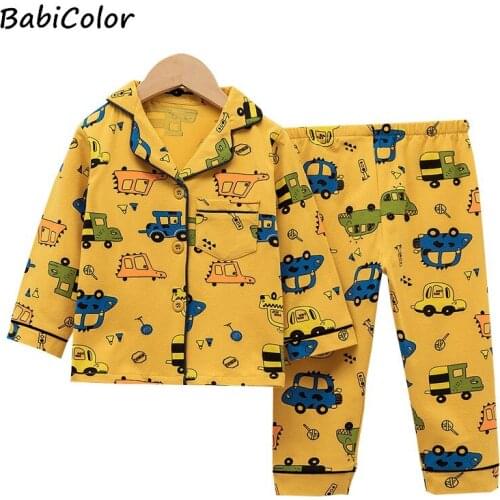 Spring Autumn Long Sleeve Kids Sleepwear Set Pajamas Set Boys Pyjamas Sets For Kids Nightwear Girls Pajamas