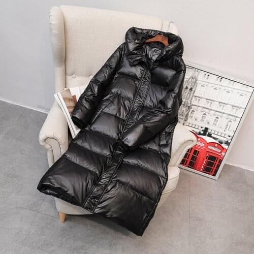 Women Winter Coat 2020 New Korean Thickening White Duck Down Long Jackets Hooded Female Winter Jackets Female Down Coat -30