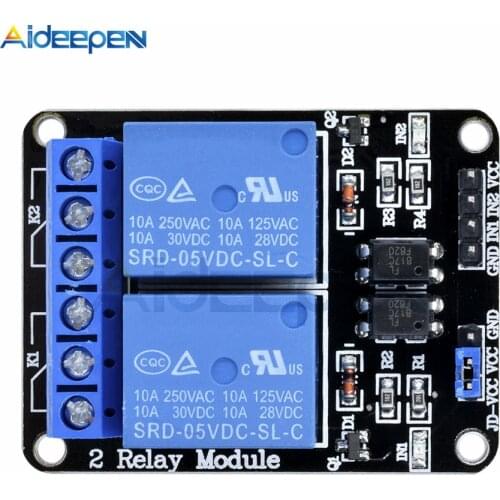 1PCS 2-channel 5V 12V 2 channel relay module relay expansion board 5V low level triggered 2-way relay module