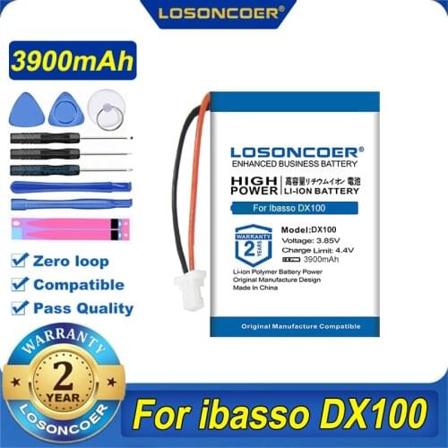 100% Original LOSONCOER 3900mAh Battery For Ibasso DX100 Hifi Player
