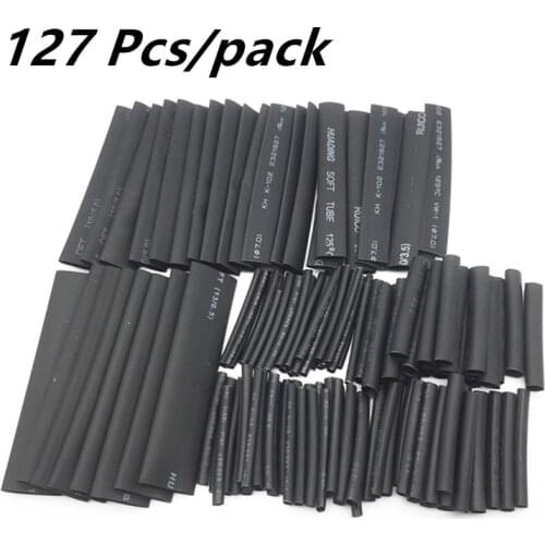 127Pcs/pack Polyolefin Assorted Heat Shrink Tubing Insulation Shrinkable Tube Wrap Wire Cable