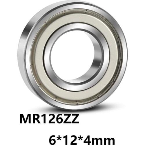 3pcs/lot MR126ZZ Deep Groove Ball Miniature Mini Bearings MR126ZZ MR126-ZZ 6*12*4mm 6*12*4 Bearing Steel Material