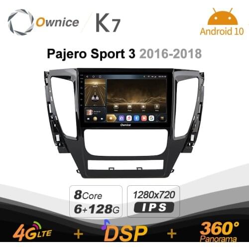 6G 128G K7 Ownice 2 Din Android 10.0 Car Multimedia radio for Mitsubishi Pajero Sport 3 2016 - 2018 With 8 Core A75*2+A55*6