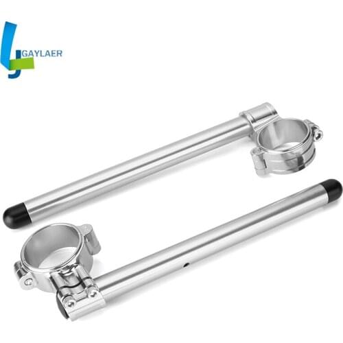 CNC Motorcycle Clip Ons Handlebars Racing Adjustable Lift Clamp 33 35 37 41 43 45 47 48 50 51 53 54 55 MM Fork Tube Hand Bar