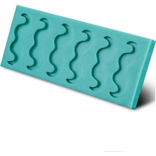 DIY Pink Ox Horn Silicone Cake Fondant Mold Chocolate Ice Cube Tray Mould Clay Maker Baking Tool D148