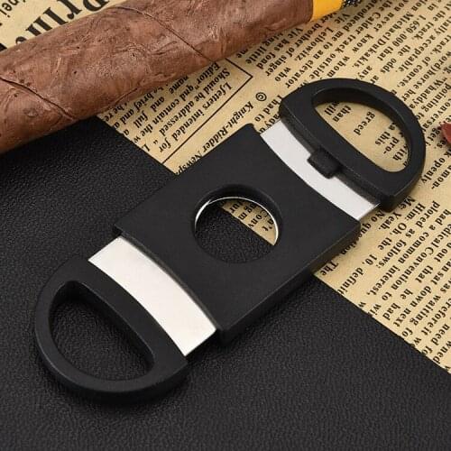 Double Finger Stretch Type Sharp Cigar Cutter Gadget Smoking Tools Stainless Steel Scissors Cigar Accessories