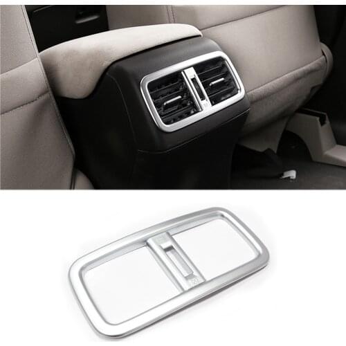For 2012-2016 Honda CRV Matte Chrome Rear Seat Air Conditioning Vent Trim Ring CR-V 2013 2014 2015 Car Styling Cover