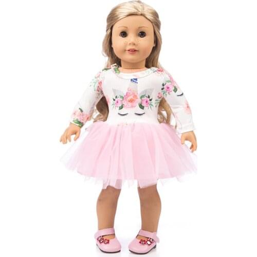 A-line Fashion Yarn 18 Inch Soft Round Neck Mini Dress Accessory DIY Doll Clothes Short Cute Handmade Long Sleeve Tulle