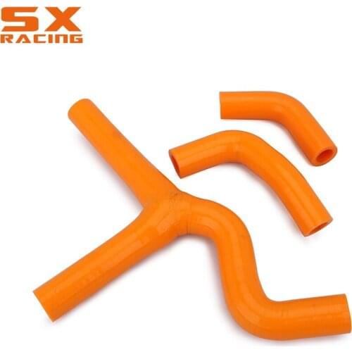 Motorcycle Orange Water Pipe Silicone Radiator Coolant Hose For KTM SX450 SX525 EXC450 EXC525 MXC450 MXC525 2003-2006 Dirt Bike