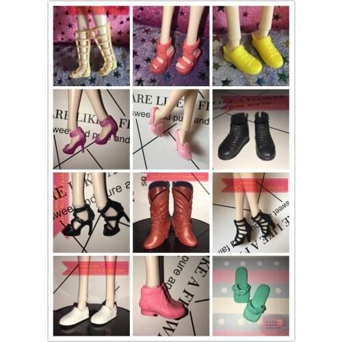 1/6 New Original multiple Colorful Doll Accessories Fashion Sneaker Flat Shoes Genuine Sandals Shoes for Barbie Doll Shoes