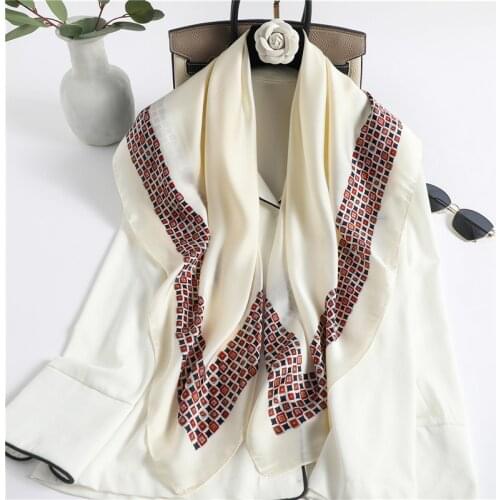 2021 New Women Neck Scarf Spring Shawl Wrap Foulard Female Headband Pashmina Fashion Neckerchief Printed Bandana Scarves