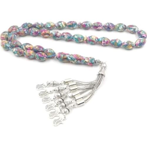 New arrived Tasbih Natural Color mixing Natural seeshell special gift Muslim 33 prayer beads islamic turkey jewelry bracelet