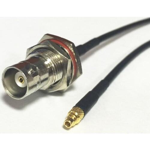 New BNC Female Bulkhead Switch MMCX Male Plug Straight Pigtail Cable RG174 Wholesale 20CM 8" Adapter