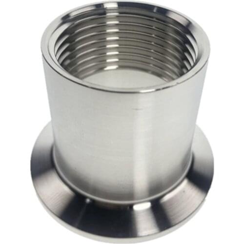 1/2" - 2" (DN15-DN50) Adapters for heater Sanitary Stainless Steel SS304 Female Threaded Ferrule Pipe Fittings Tri-Clamp