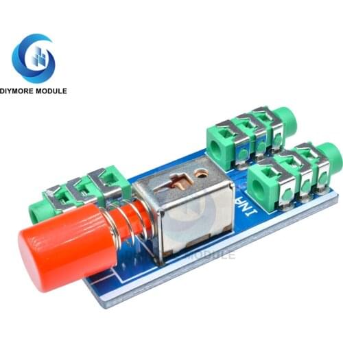 Audio Switching Board 3.5mm A / B TWO Audio Input Block Optional Select Output Type Module Button Switch Input Output PCB Board