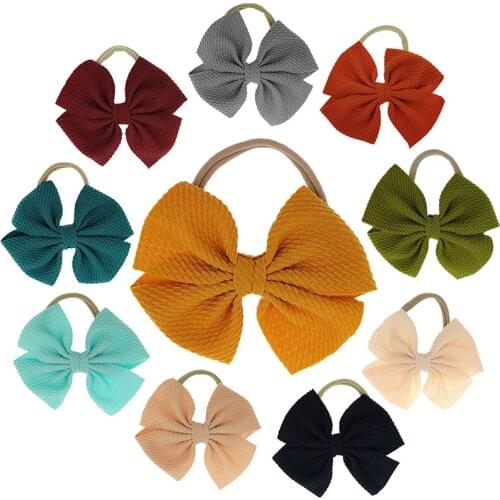 60pcs/lot Head Bands For Girls Baby Headbands Nylon Headband Kids Headwear Toddler Hairband Hair Band Bows Hair Accessories