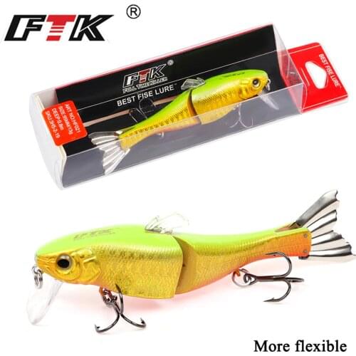 FTK Minnow Bass Fishing Lure 1pcs/lot 95mm 13g Crankbait Topwater Floating Artificial Fishing Assorted colors Hard Wobblers