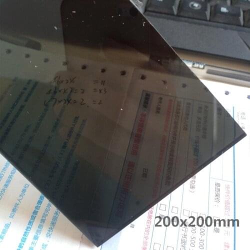 Transparent Black Plexiglass plastic Sheet acrylic board organic glass polymethyl methacrylate 1mm 3mm 8mm thickness 200*200mm