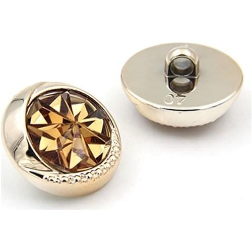 Free shipping 30pcs/lot Transparent crystal buttons Color drill coat buttons button fashion womens clothing decoration 25mm