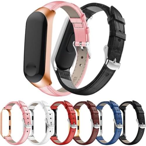 New Watch Strap For Xiaomi Mi Band 3 Strap Genuine Leather Quick Replacement Wristband For Xiaomi Mi Band 4 Bracelet Accessories