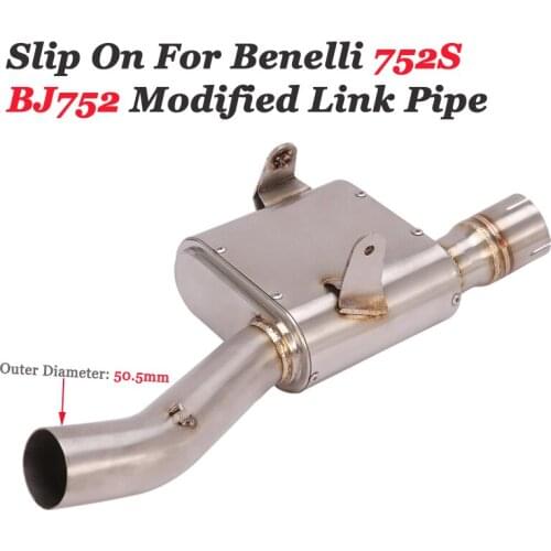 Slip On For Benelli 752S BJ752 Motorcycle Exhaust System Pipe Escape Muffler Modified Connection Link Pipe Eliminator Enhanced