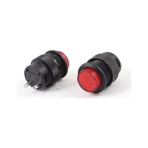 SPST Red Momentary Push Button Switch AC 250V 3A 2 Pins