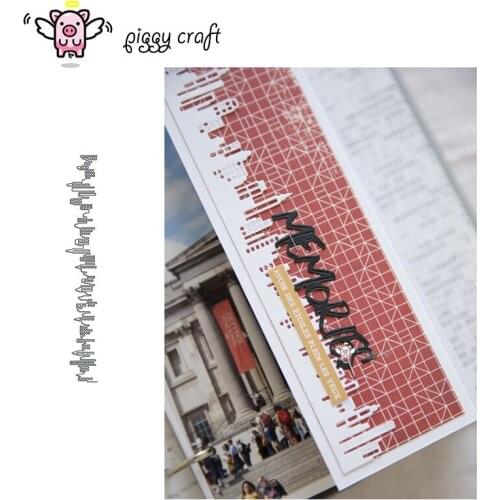 Piggy Craft metal cutting dies cut die mold House building edge strip Scrapbook paper craft knife mould blade punch stencils die