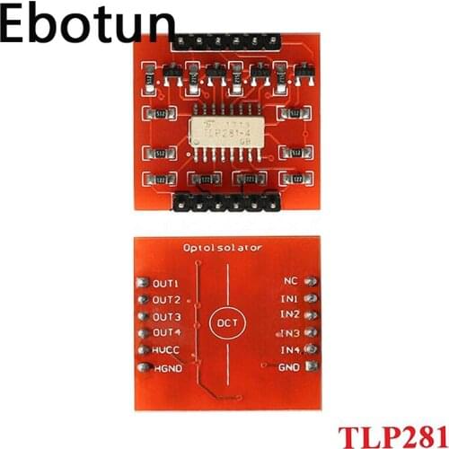TLP281 4-Channel Opto-Isolator Module Optocoupling Optocoupler Isolation High Low Level Expansion Board for Arduino TLP 281