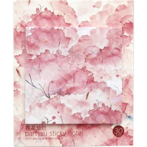 Party Sakura Flamingo Landscape Memo Pad N Times Sticky Notes Escolar Papelaria School Supply Bookmark Label