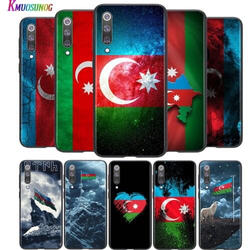 Bright Black Cover Azerbaijan flag For Xiaomi Mi Poco M2 Note 10 9 8 Pro Play Mix 3 F1 Lite 5G Phone Case