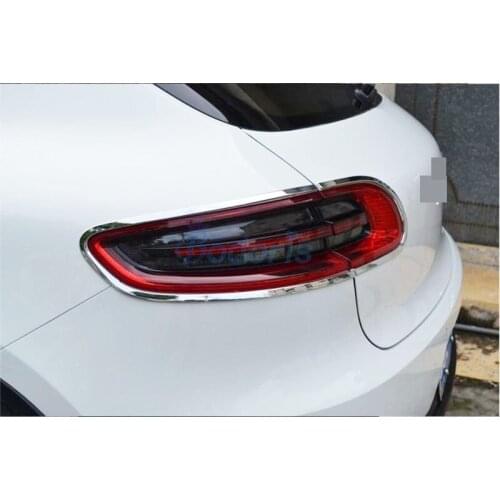 For Porsche Macan 2014-2018 Rear Lamp Cover Taillight Trim Light Frame Protector Panel Chrome Auto Accessories